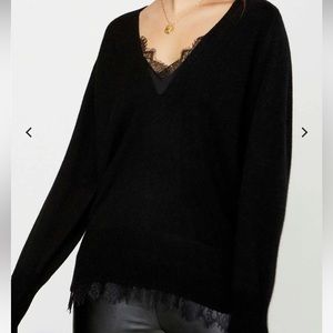 Brochu Walker Lace v-neck sweater